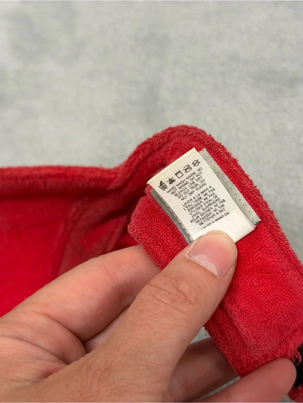 Vintage Nike Gray Tag Terry Cloth Visor Red Y2K Spellout Logo Hat Adjustable
